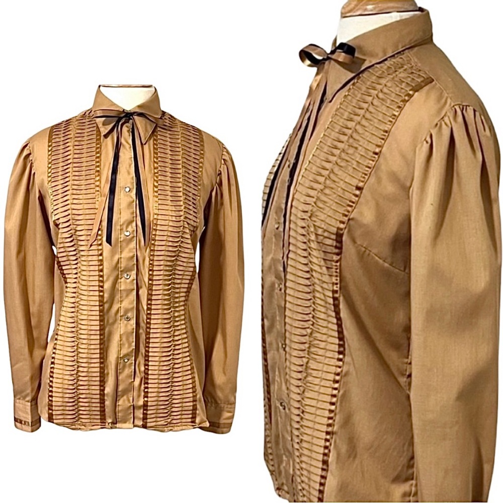 Vintage Rockmount Ranchwear Pleated Shirt with Pearl snap buttons